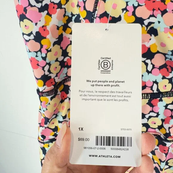 NWT Athleta Ace Printed Tennis Skort 13.5" in Volley Floral Lunaria - Picture 7 of 12